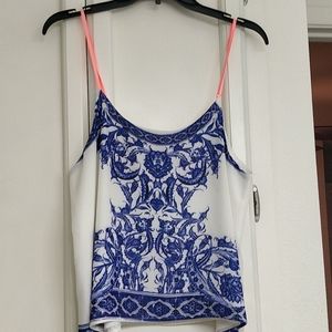 White and blue cami